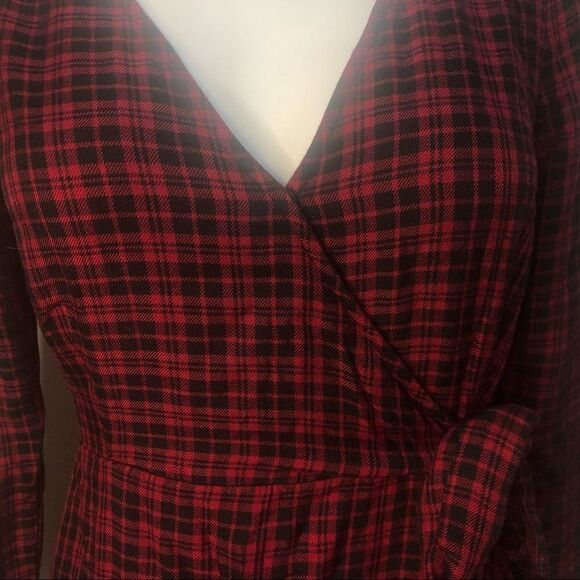 Sanctuary Red Plaid Dress Size 4 - Picture 5 of 9